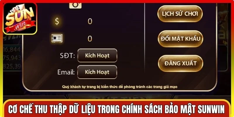 Cơ chế thu thập dữ liệu cá nhân trong chính sách bảo mật Sunwin