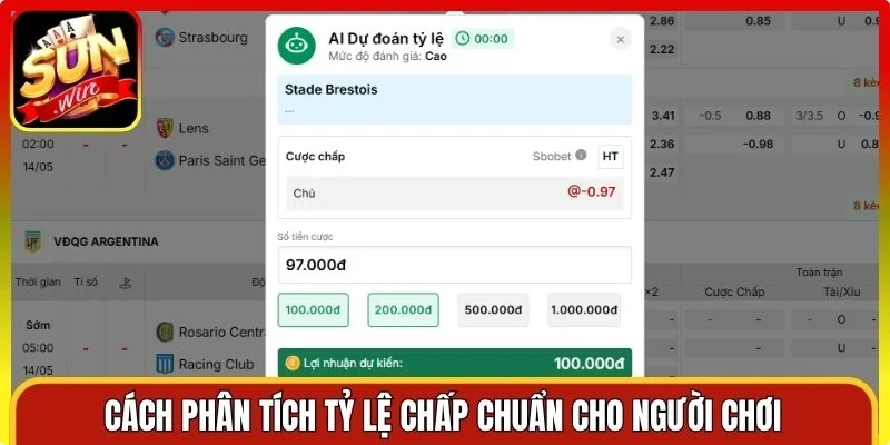 Cách phân tích tỷ lệ chấp chuẩn cho người chơi