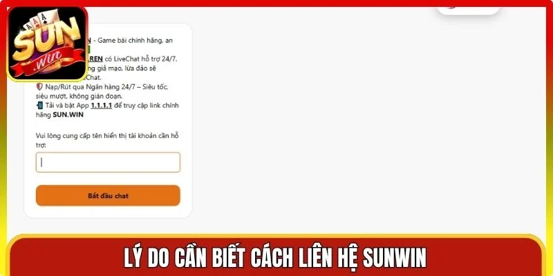 Lý do cần biết cách liên hệ Sunwin