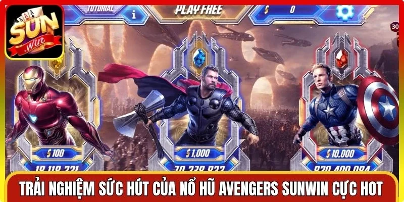 Trải nghiệm sức hút của nổ hũ Avengers Sunwin cực hot